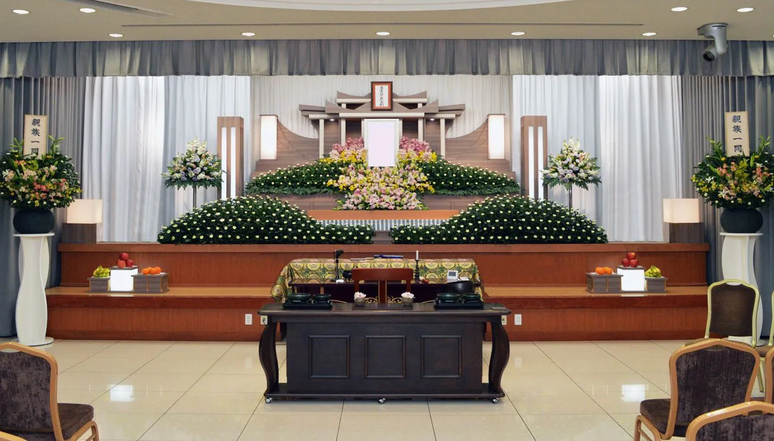 こだわり家族葬プランの祭壇