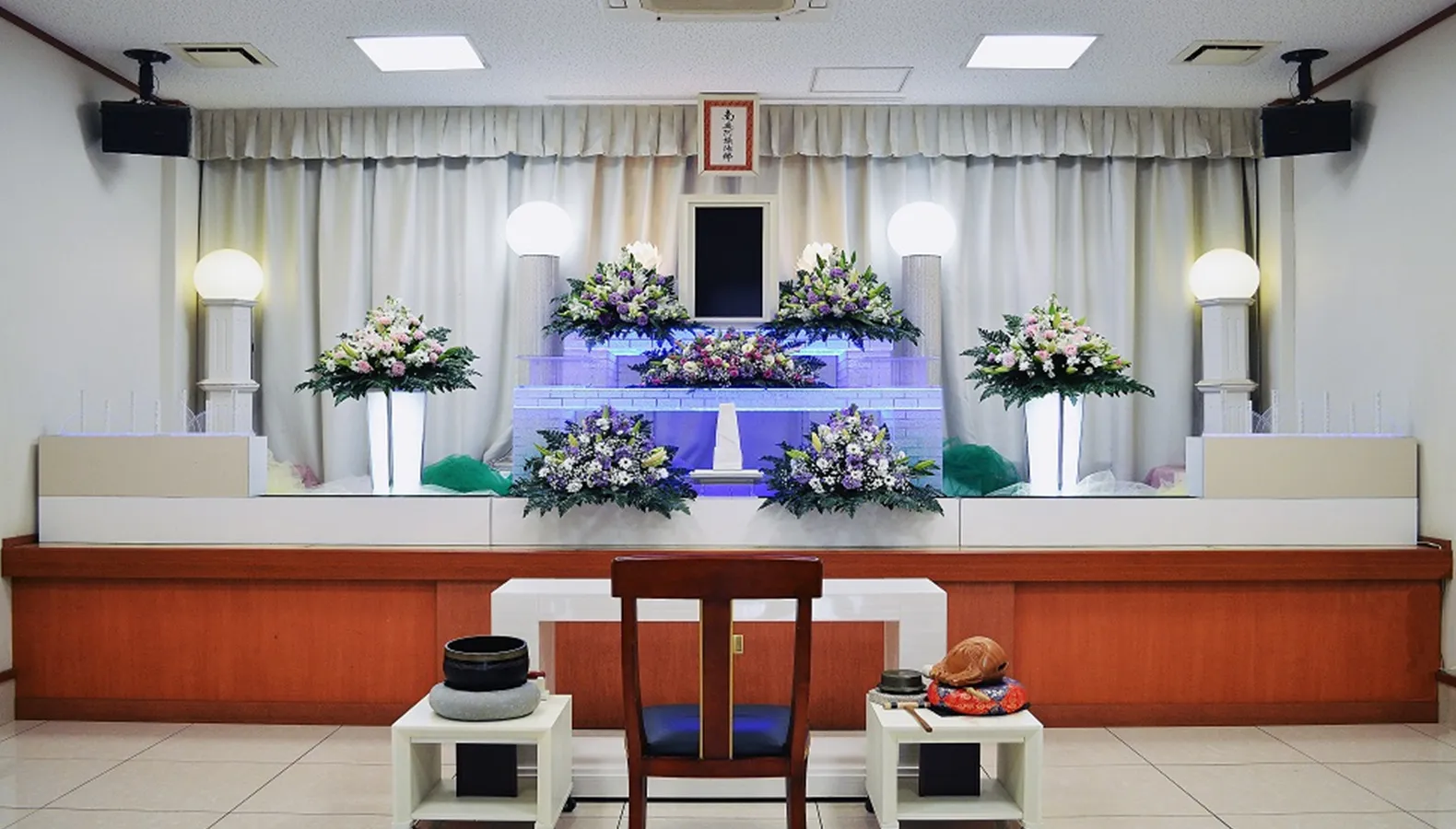 シンプル家族葬プランの祭壇